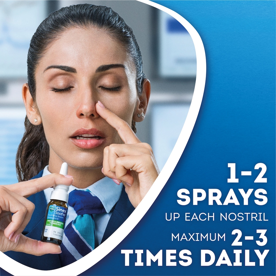 image 1 of Vicks Sinex Soother Decongestant Nasal Spray 15ml