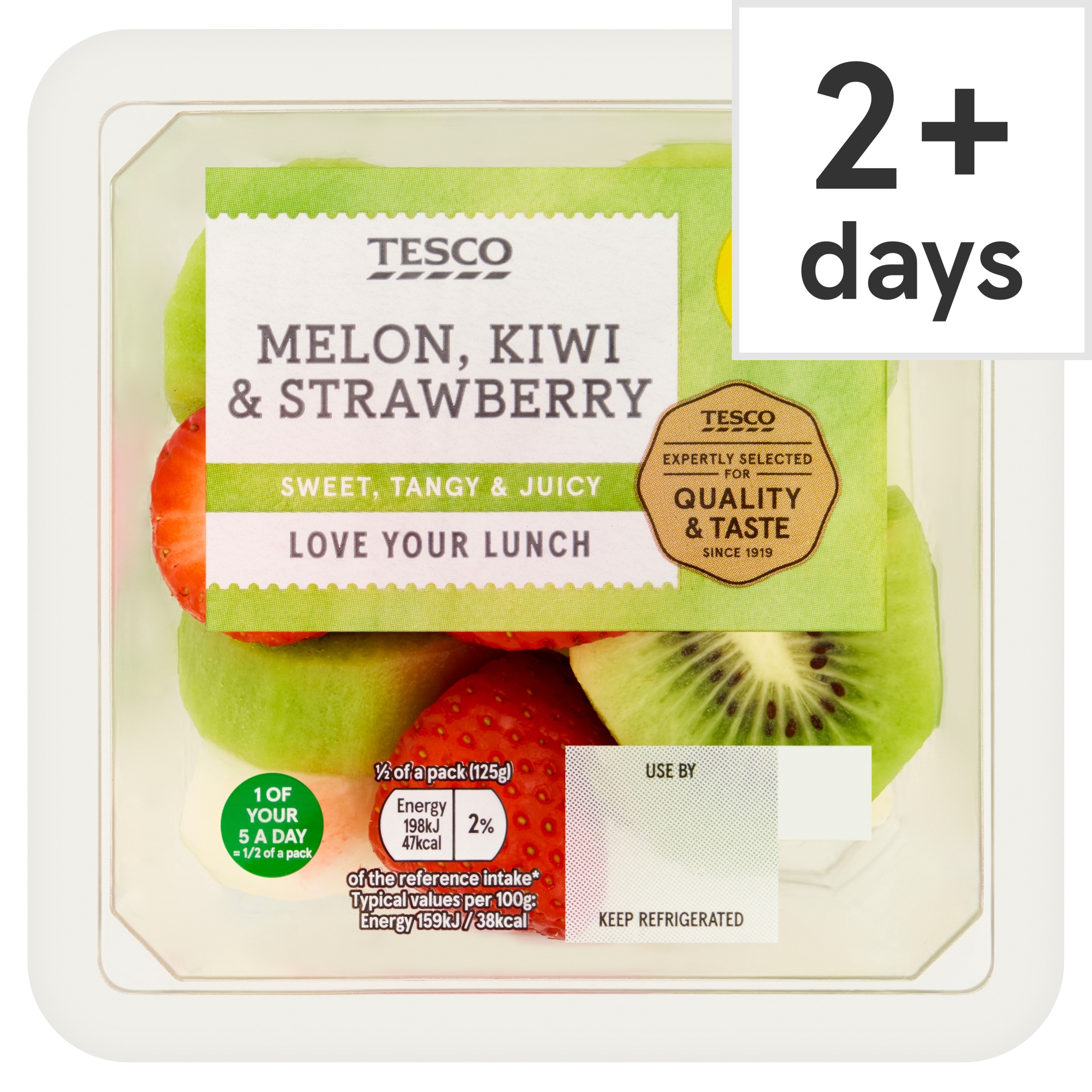 Tesco Melon, Kiwi & Strawberry 250g (FOS)