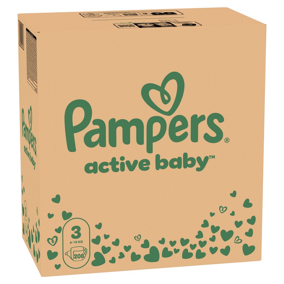 image 1 of Pampers Active Baby Size 3, 208 Nappies, 6kg-10kg