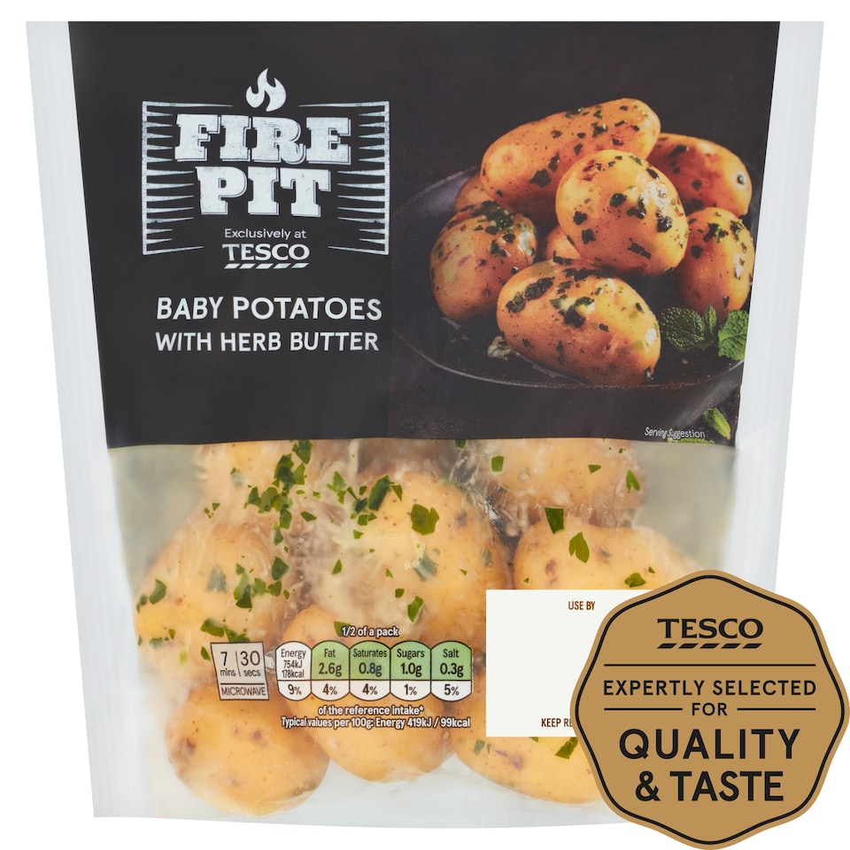 Tesco New Potatoes With Herb Butter 360G (C)