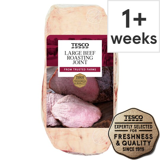 Tesco Large Beef Roasting Joint With Basting Fat Tesco Groceries