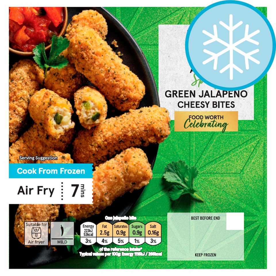Tesco 8 Green Jalapeno Peppers Bites 160G