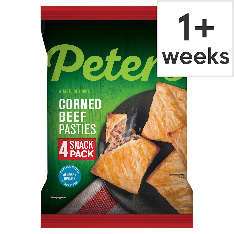 Peter's Corned Beef Pasties 4 Pack
