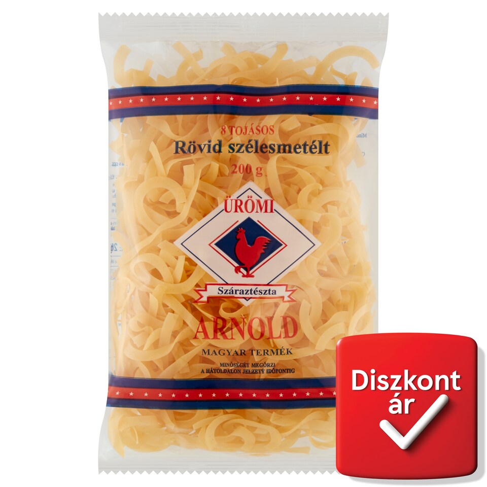Ürömi Arnold rövid szélesmetélt 8 tojásos száraztészta 200 g