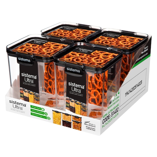 Sistema Ultra 920Ml Square Tritan Canister Tesco Groceries