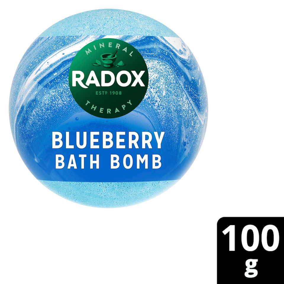 image 1 of Radox Mineral Therapy Blueberry Bath Bomb 100g
