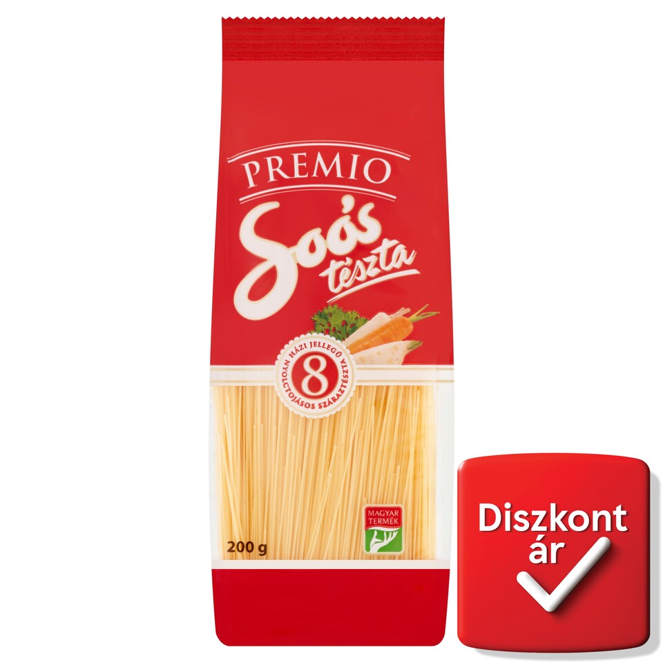 Soós Premio cérnametélt házi jellegű nyolctojásos száraztészta 200 g