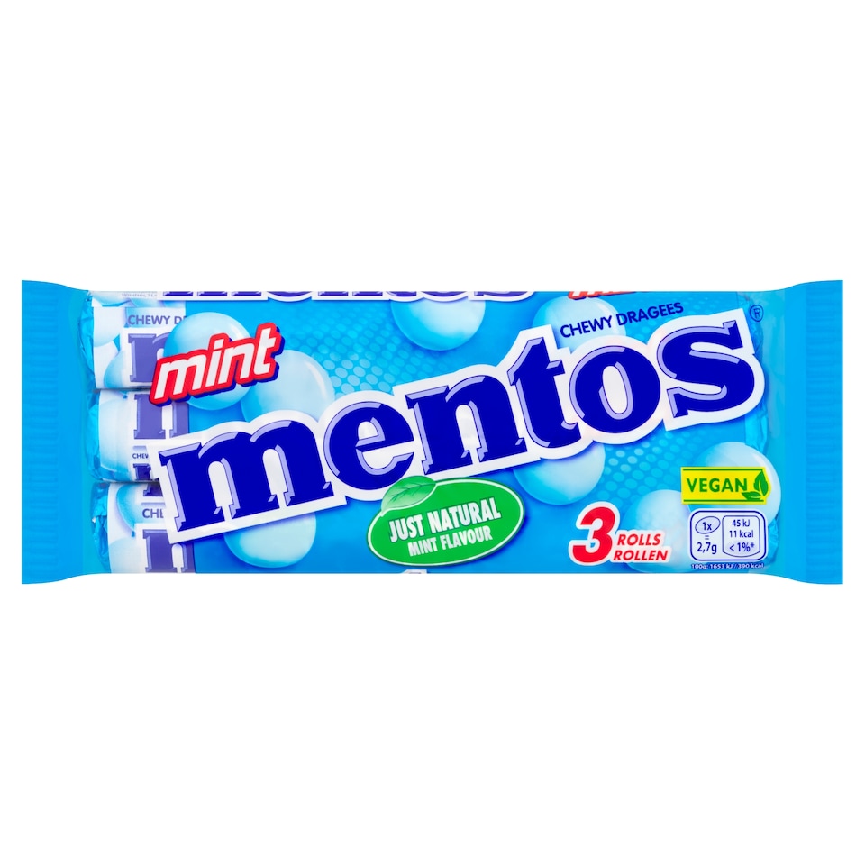 image 1 of Mentos Mint Sweets 3 X 38G