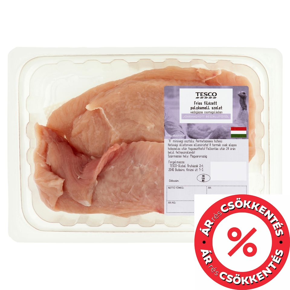Tesco friss filézett pulykamell szelet