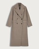 image 5 of F&F Double Breasted Houndstooth Print Coat with Wool in Multi Brown