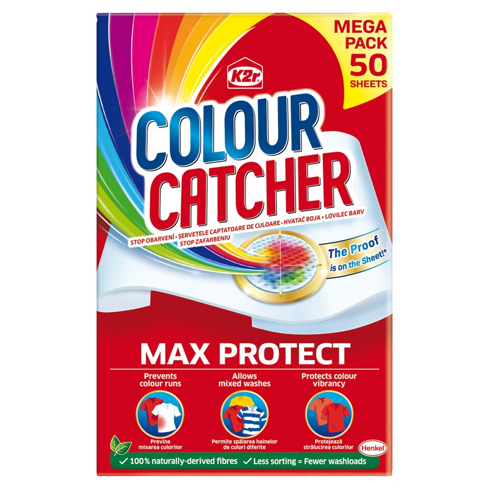 K2r Colour Catcher Washing Wipes 50 pcs