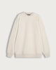 image 4 of F&F Quilted Textured Crew Sweatshirt in Cream
