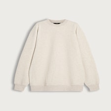 F&F Quilted Textured Crew Sweatshirt in Cream