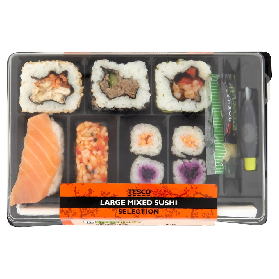 TESCO LARGE MIXED SUSHI 189G