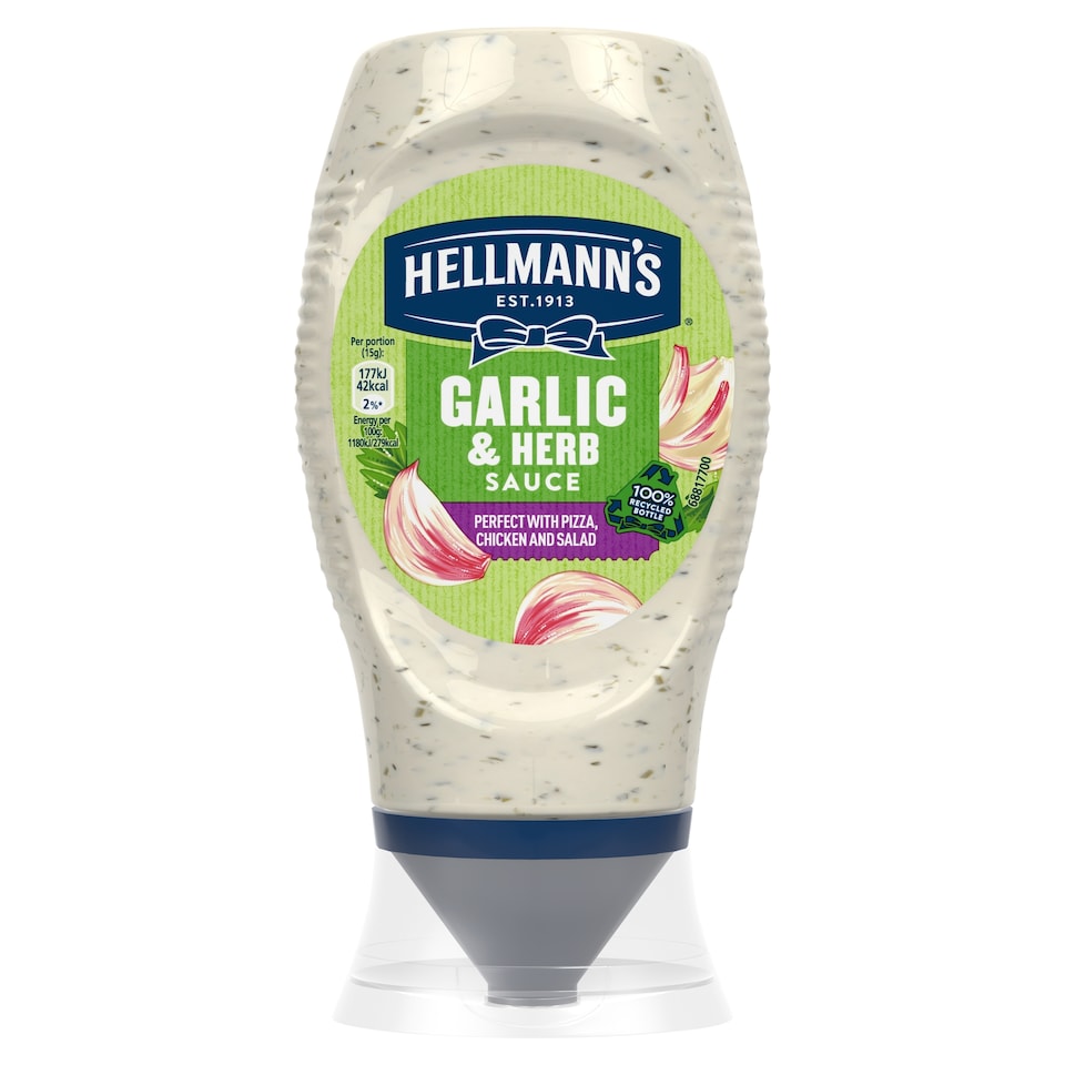Hellmann's Garlic & Herb Sauce Squeezy 250ml