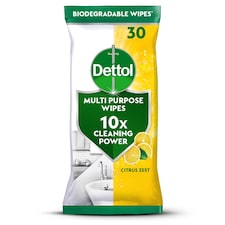 Dettol Antibacterial Multi Surface Cleaning Wipes Citrus 30 Pack