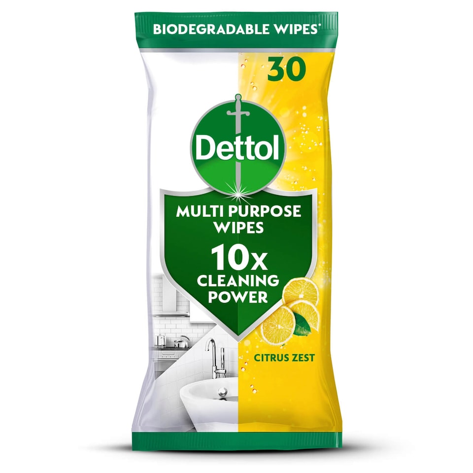 image 1 of Dettol Antibacterial Multi Surface Cleaning Wipes Citrus 30 Pack