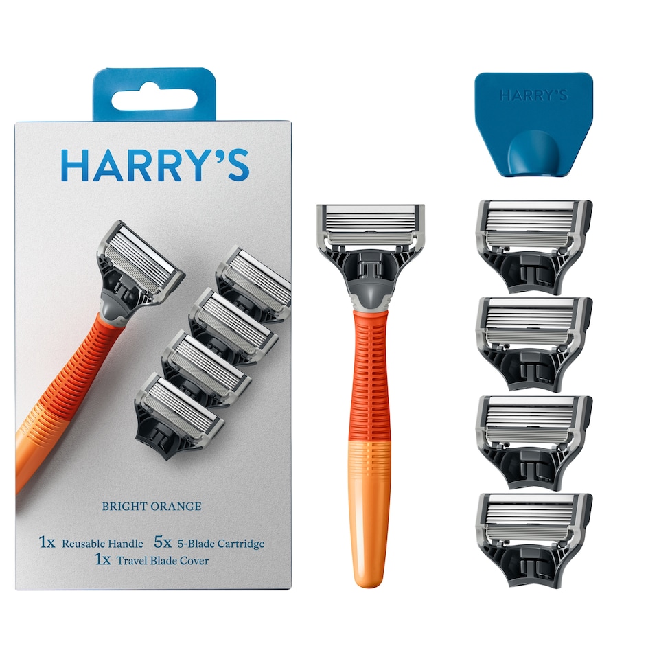 image 1 of Harry's Razor 5 Blade Refill Bright Orange