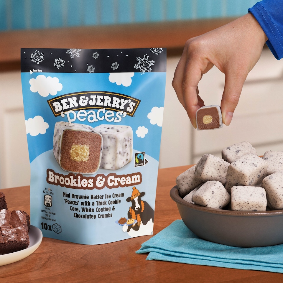 image 1 of Ben & Jerry's Brookies & Cream 'Peaces' 160ml