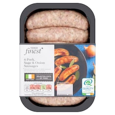 Tesco Finest 6 Pork Sage & Onion Sausages 454g