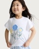image 2 of F&F Girls 2-Piece Let it Grow T-Shirt and Shorts Set in Multi Blue