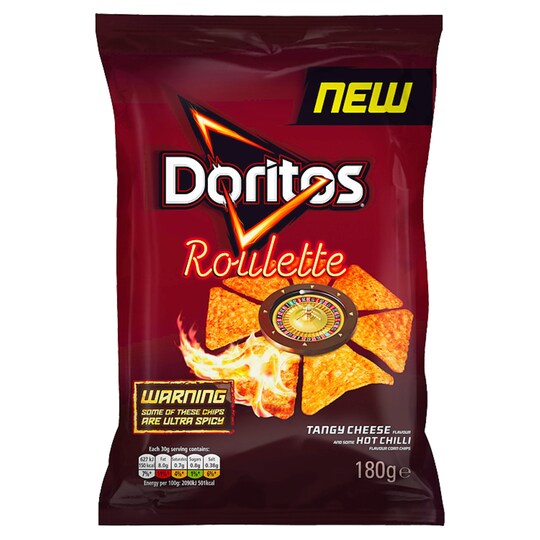 Doritos Roulette Tangy Cheese Hot Chilli 180G Tesco Groceries