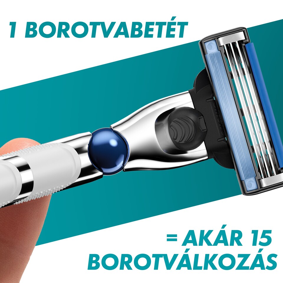 Gillette Mach3 Turbo Borotvabetétek Férfi Borotvához, 5 db Borotvabetét  1. kép