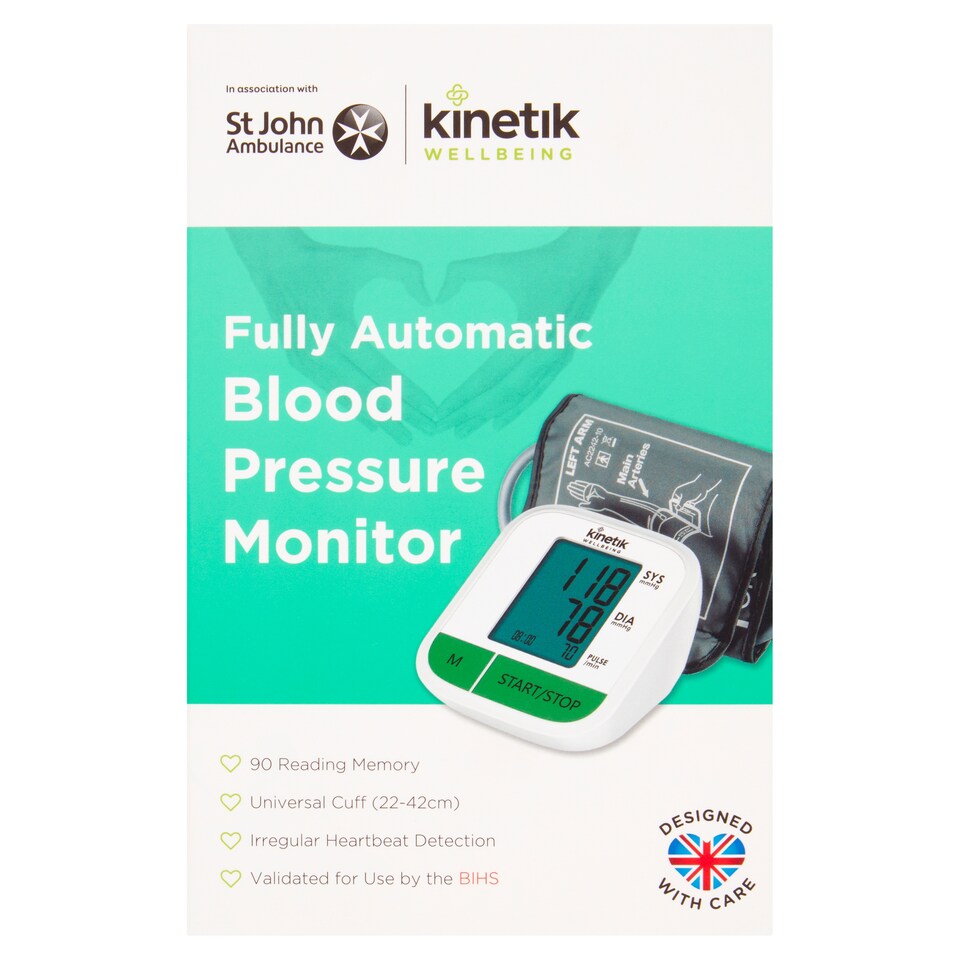 Kinetik Wellbeing Fully Automatic Blood Pressure Monitor