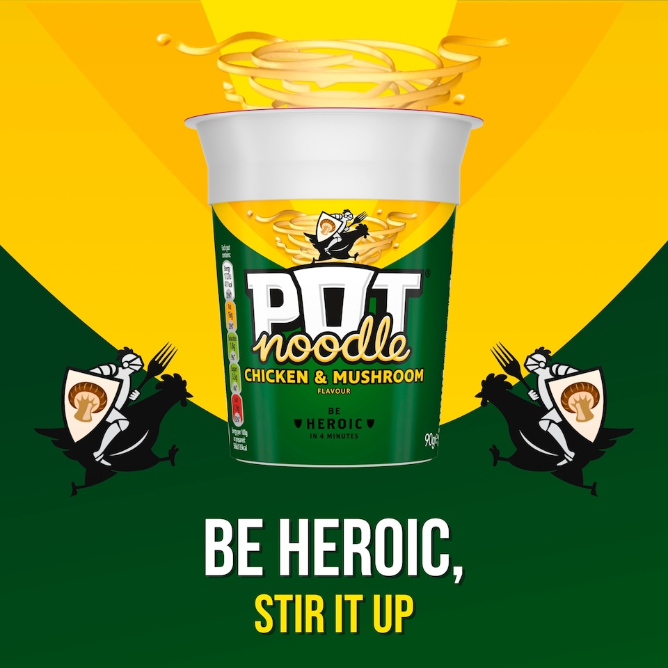 image 1 of Pot Noodle Chicken & Mushroom Instant Noodles Multipack 4x90g