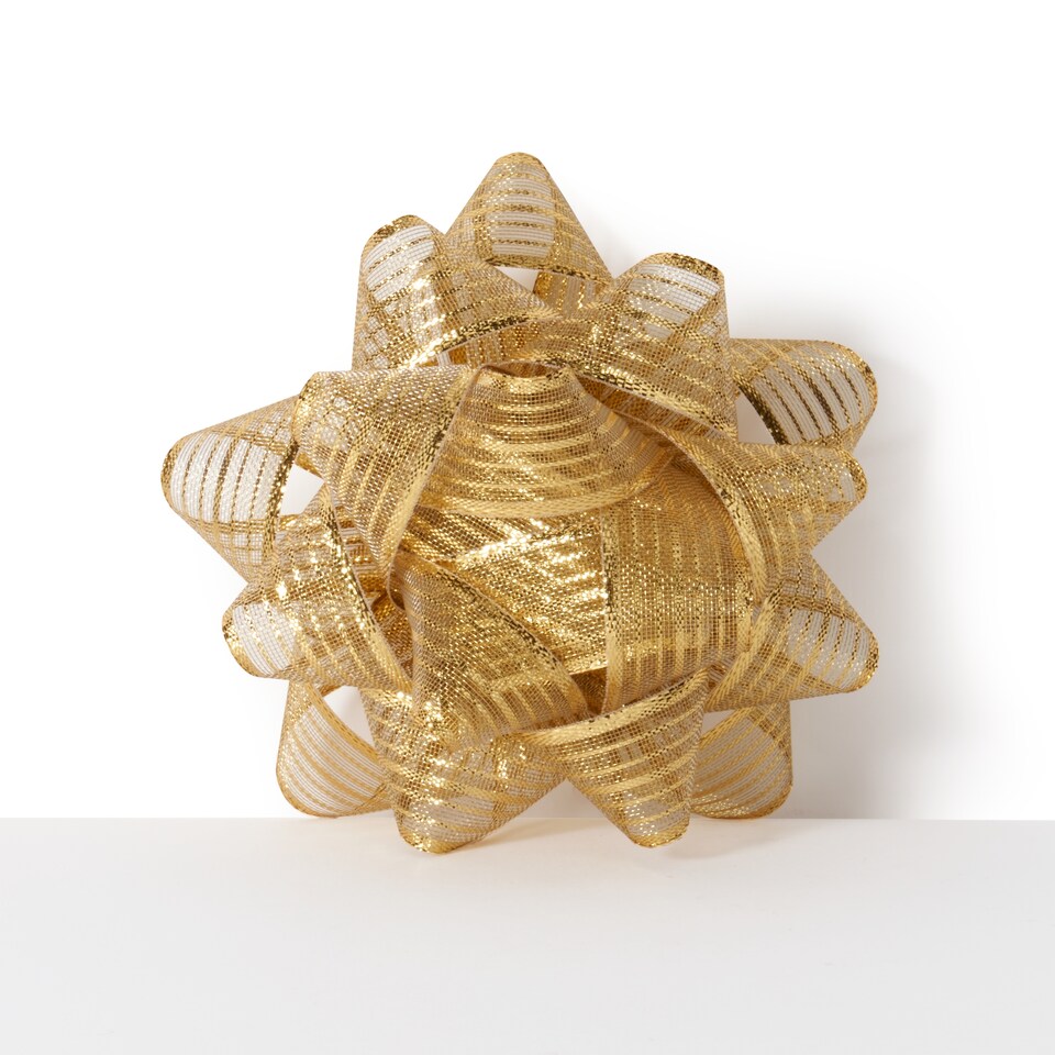 image 1 of Paperchase ReKrafted Gold Fabric Bow