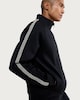 image 1 of F&F Striped Sleeve Zip Up Jacket in Black