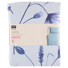 F&F Home Washed Cotton Butterflies Duvet Set 140 x 200 cm