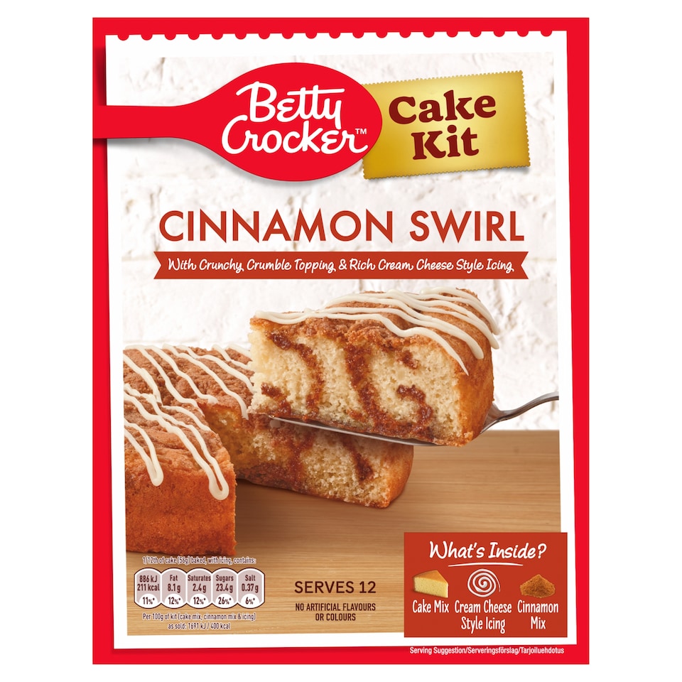 image 1 of Betty Crocker Cinnamon Swirl Cake Kit 465g