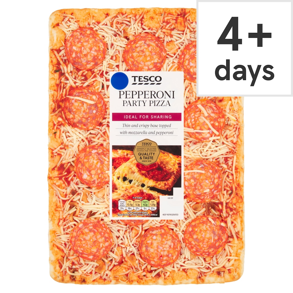 Tesco Pepperoni Party Pizza 284g