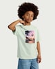 image 1 of F&F Boys Pure Cotton Oversized Fit T-Shirt in Mint