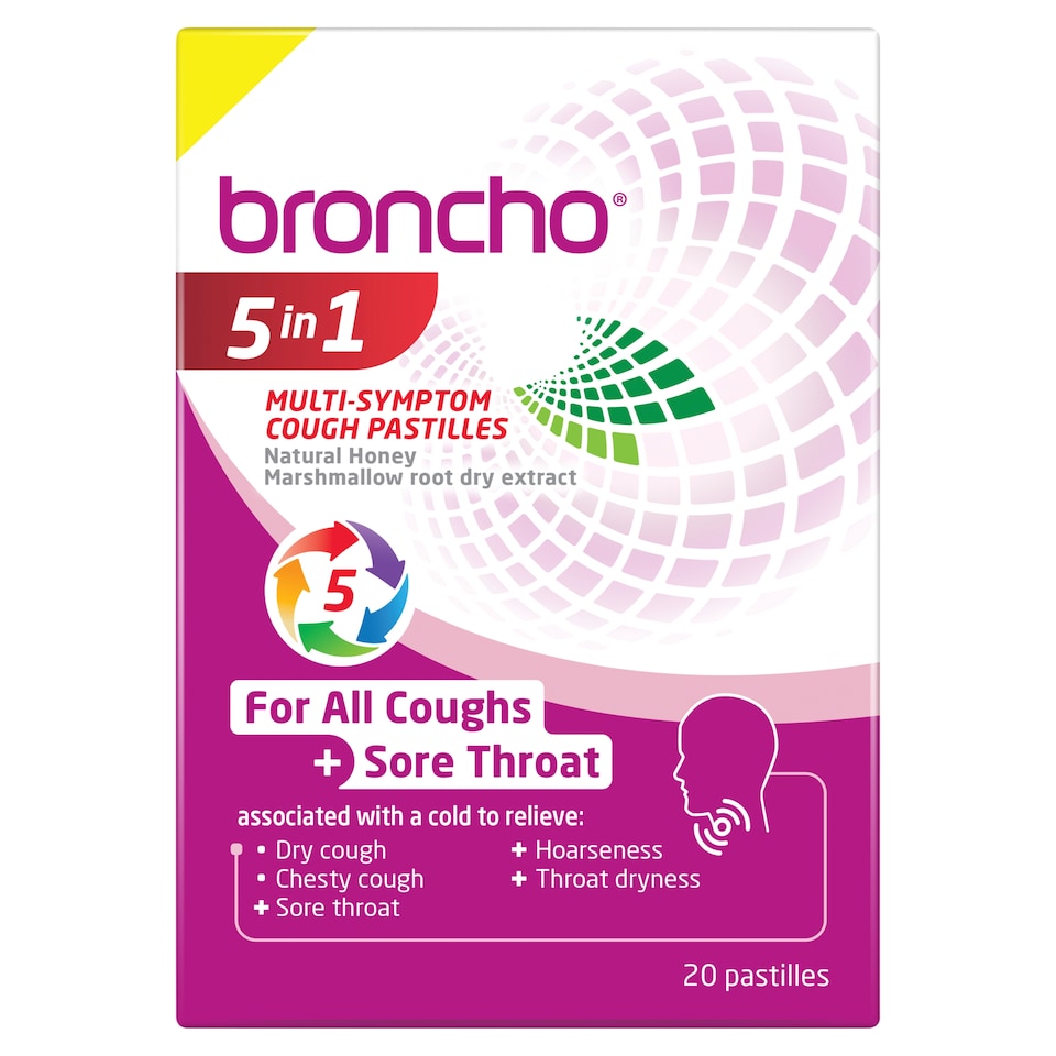 Broncho 5 in 1 Multi Symptom Cough 20 Pastilles