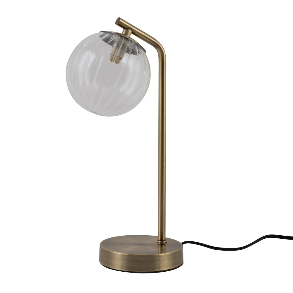 F&F Home Brass Opal Ball Lamp