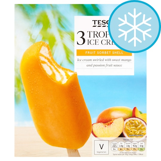 Tesco Tropical Ice Creams 3 X100ml Tesco Groceries