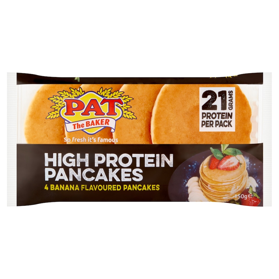 Pat The Baker 4 Banana Flavoured High Prtn P/Ckes 150G