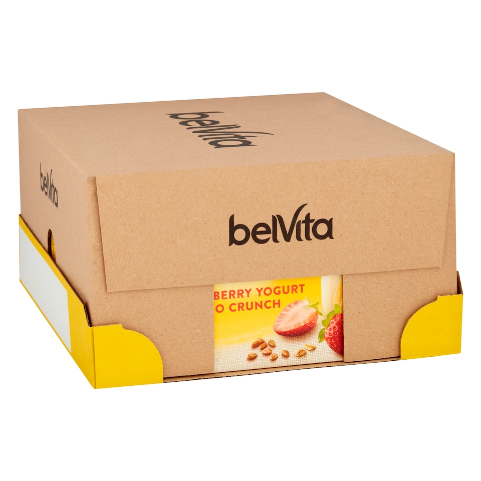 image 1 of Belvita Breakfast Strawberry & Yogurt Crunch Cereal Biscuit Snack Bars Pack 5 x 50.6g
