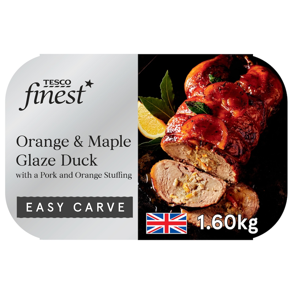 Tesco Finest Easy Carve Duck with an Orange & Maple Glaze Serves 5