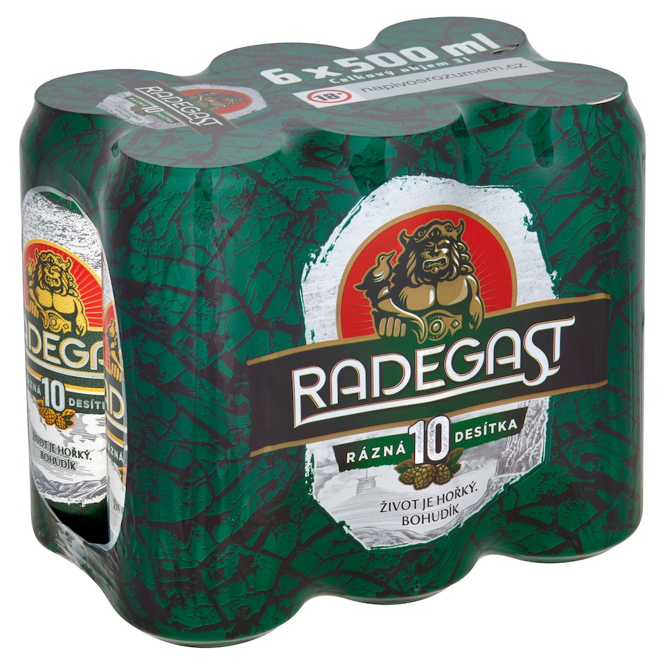 Obrázek 1 pro produkt Radegast Rázná 10 pivo výčepní světlé 6 x 500ml