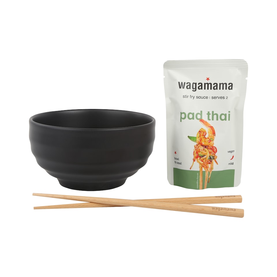 image 1 of Wagamama Noodle Bowl With Chopsticks & Pad Thai Sauce