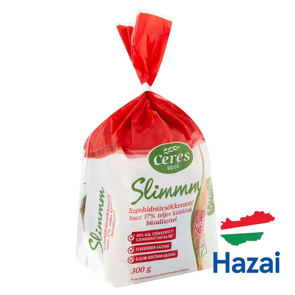 Ceres Slimmm Low-Carb Toast Bread with Whole Grain Wheat Flour 300 g