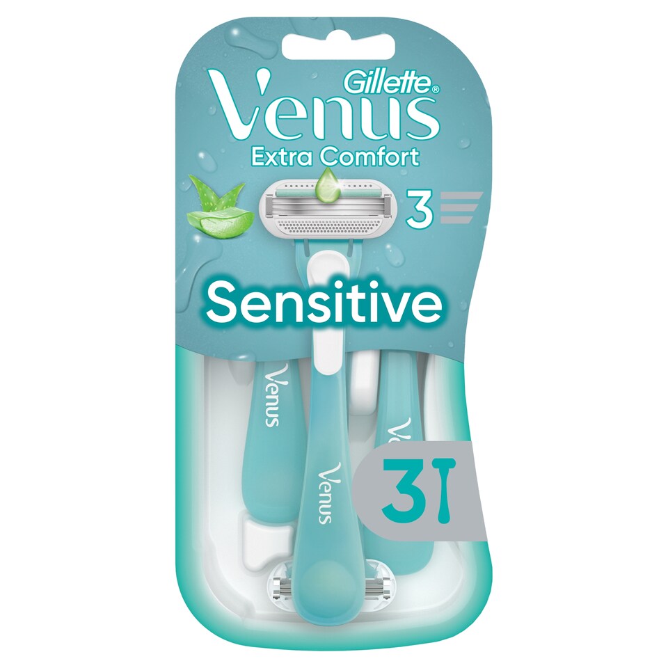 obrázok 1 z Gillette Venus Extra Comfort Sensitive Jednorazové Holiace Strojčeky, Balenie 3 ks