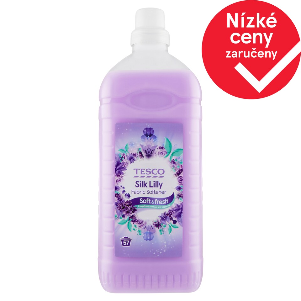 Tesco Soft & Fresh Silk Lilly Fabric Softener 57 Washes 2L