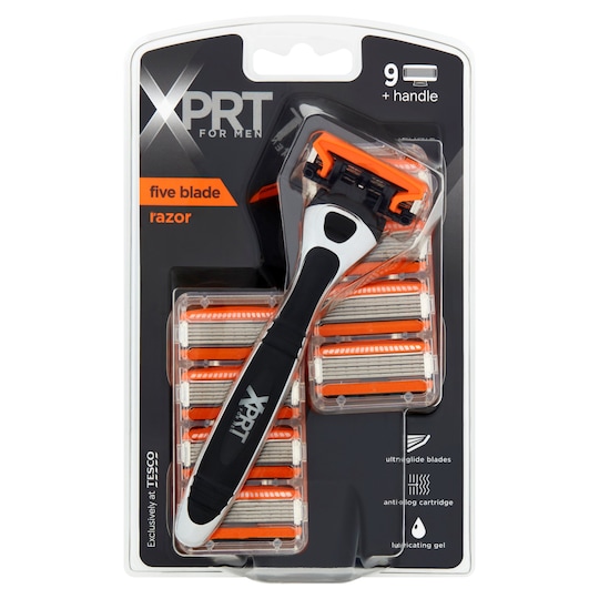 Xprt. For Men Five Blade Razor Plus 9 Blades Tesco Groceries