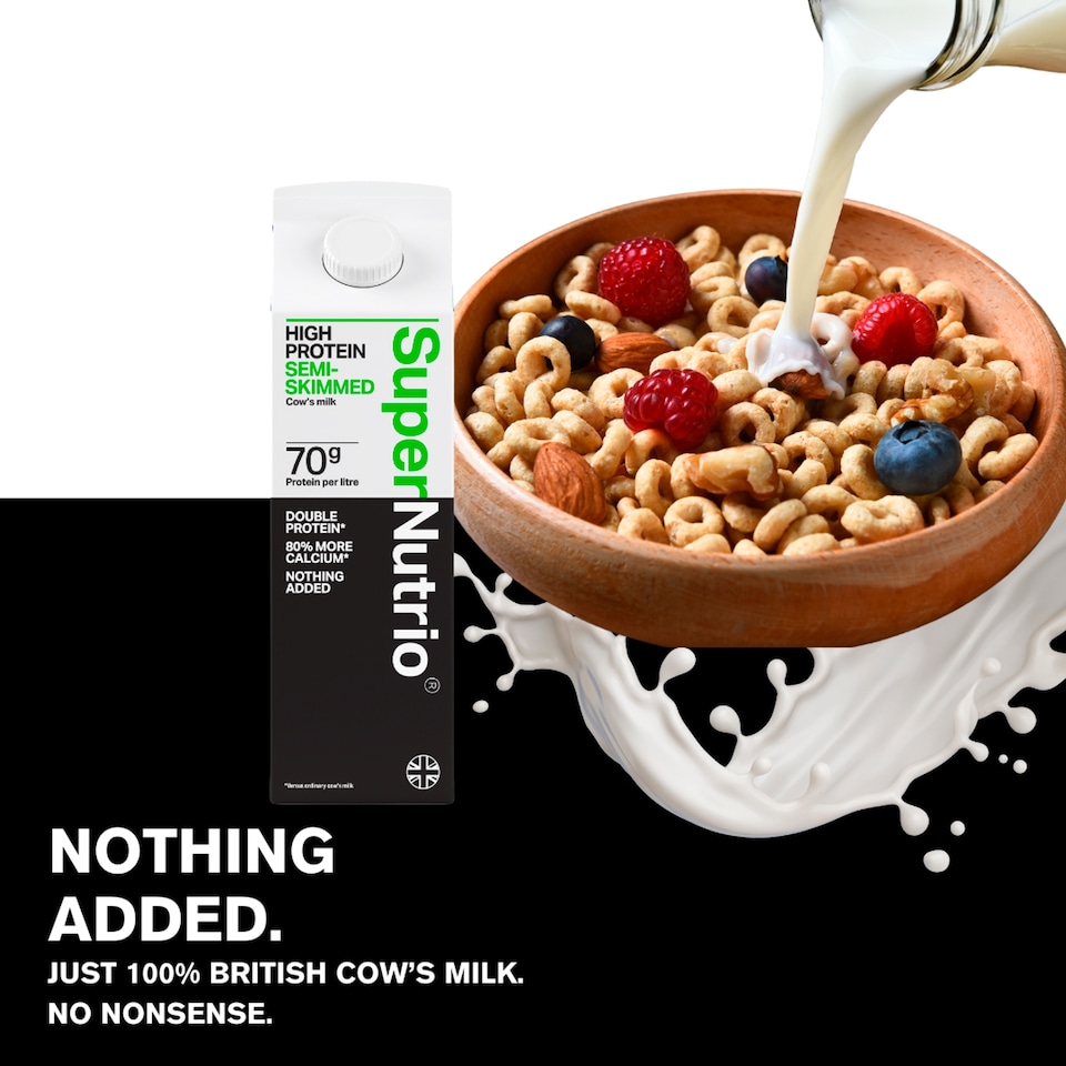 image 1 of SuperNutrio High Protein Fresh Semi Skimmed Milk 1l