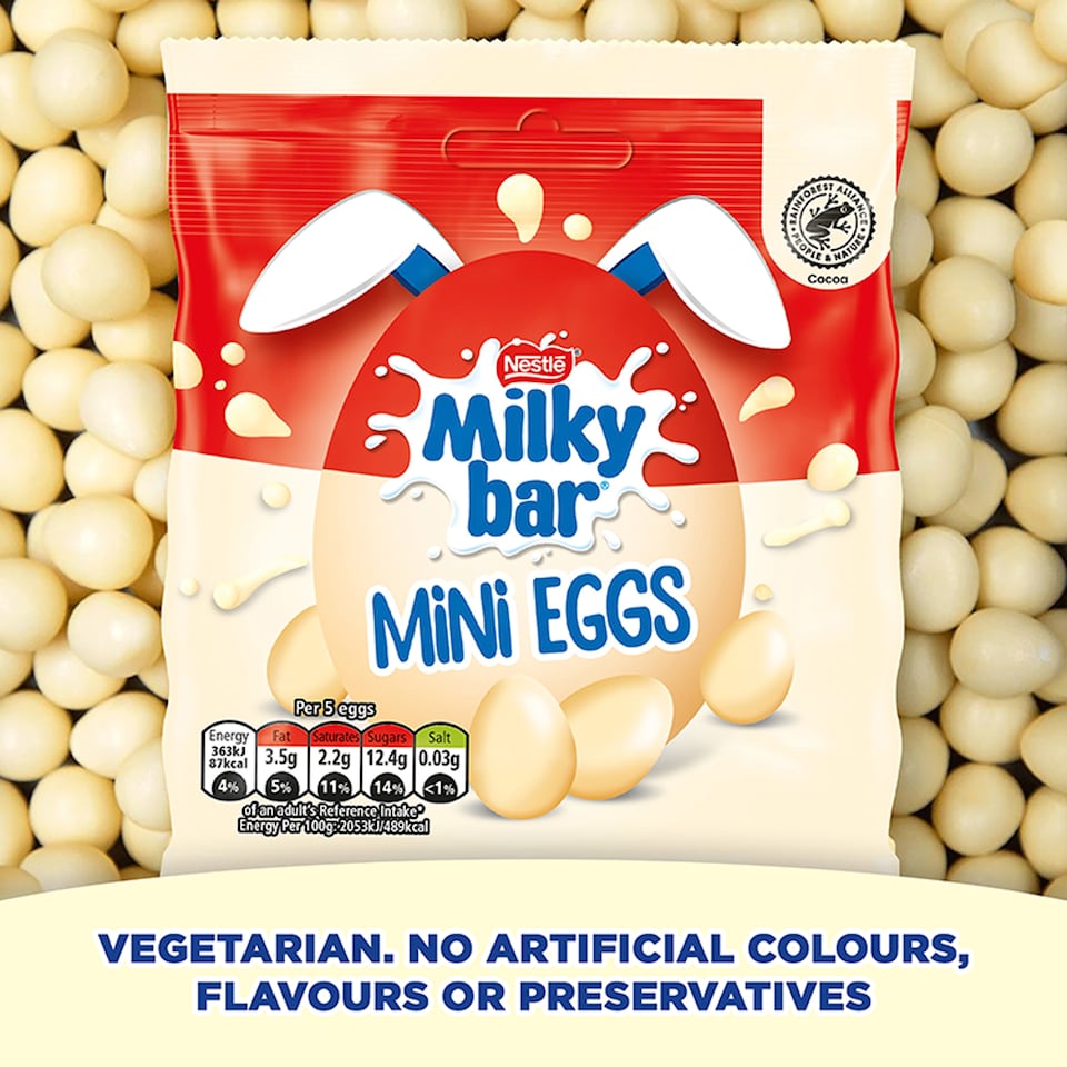 image 1 of Milkybar White Chocolate Mini Eggs 80G