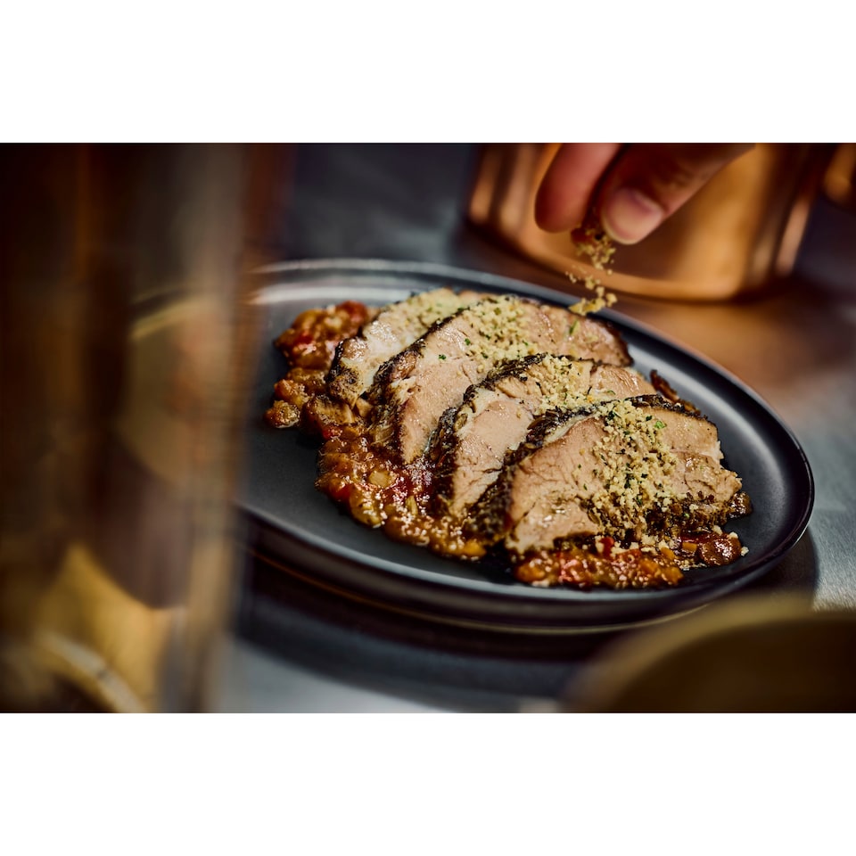 image 1 of Tesco Finest Chef's Collection Saddleback of pork with Milanese 745g 